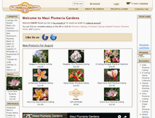 Tablet Screenshot of mauiplumeriagardens.com
